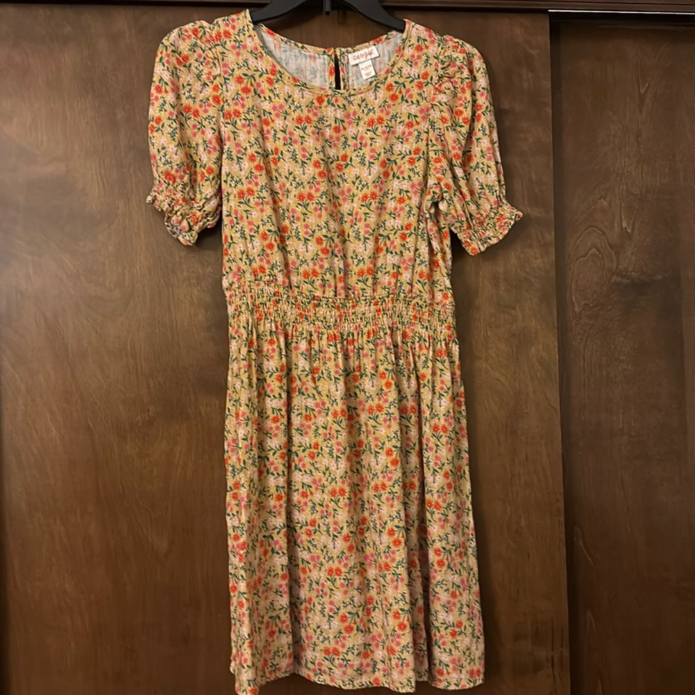 Yellow floral Cat & Jack dress size XL (14/16)
